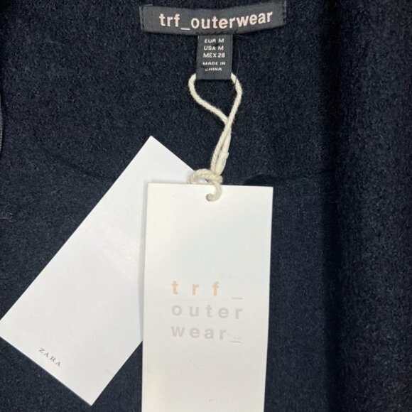 NWT ZARA WOOL Blend TRAFALUC trf_outerwear 1255/017/800 Long Open Coat Size M - Picture 5 of 14